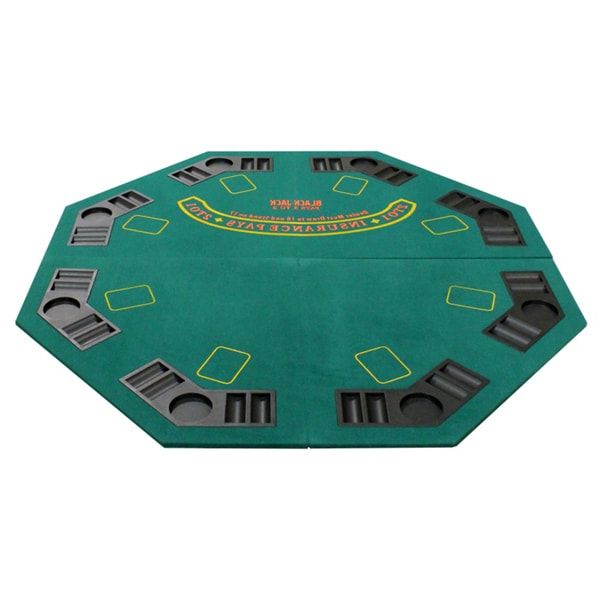Most Current 4 Fold Octagon Poker/ Blackjack Table Top Green Intended For 3 Games Convertible 80 Inches Multi Game Tables (View 11 of 20)