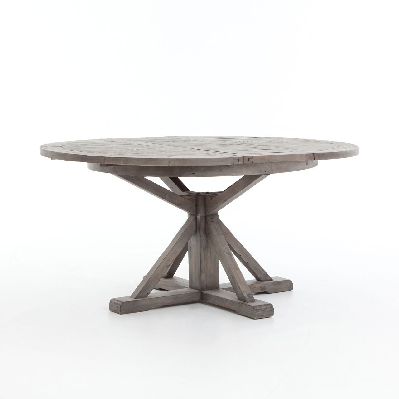 Most Current Cintra Reclaimed Wood Expandable Round Kitchen Table 47 In Wilkesville 47'' Pedestal Dining Tables (View 13 of 20)