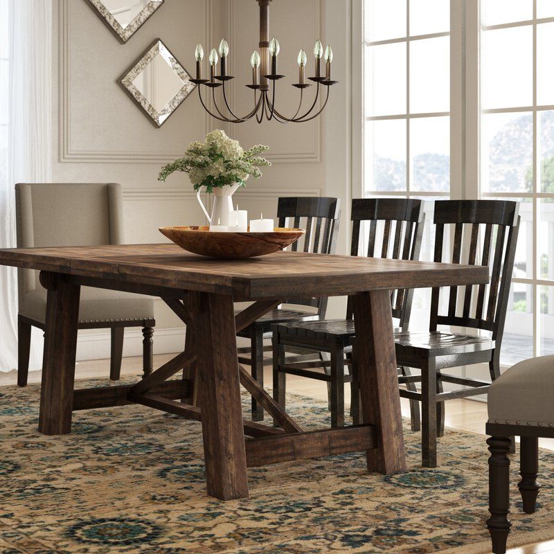 Most Current Laurel Foundry Modern Farmhouse Colborne Acacia Solid Wood For Folcroft Acacia Solid Wood Dining Tables (Gallery 19 of 20)