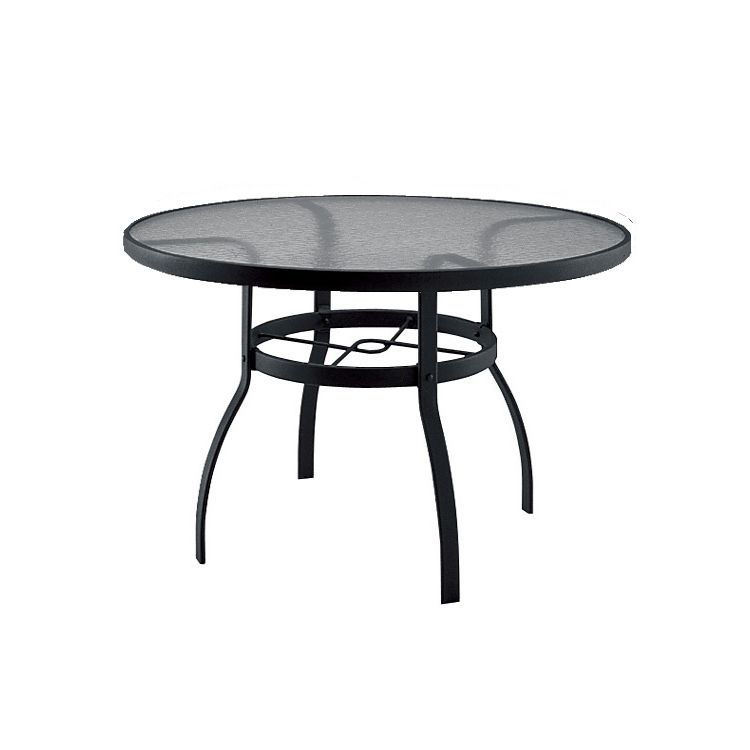Most Current Woodard Deluxe 42 Inch Round Glass Dining Table With Regard To Darbonne 42'' Dining Tables (View 4 of 20)