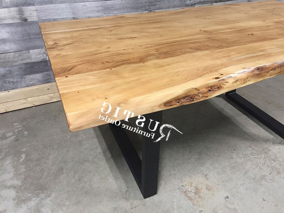 Most Current Yosemite Live Edge Acacia Wood Dining Table With U Legs Throughout Folcroft Acacia Solid Wood Dining Tables (View 9 of 20)