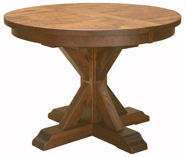 Most Popular Alberta Pedestal Dining Room Table From Dutchcrafters In 47'' Pedestal Dining Tables (View 7 of 20)