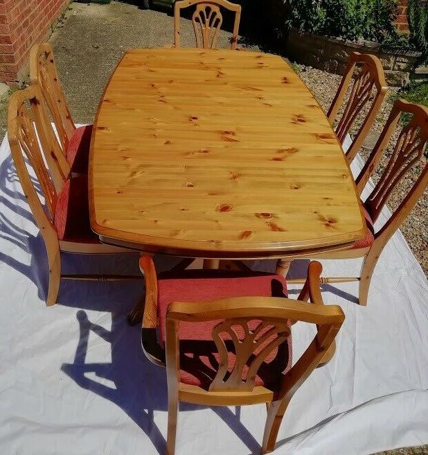 Most Popular Milton Drop Leaf Dining Tables Intended For Ducal Solid Pine Dining Table & 6 Lovely Chairs (free (View 18 of 20)