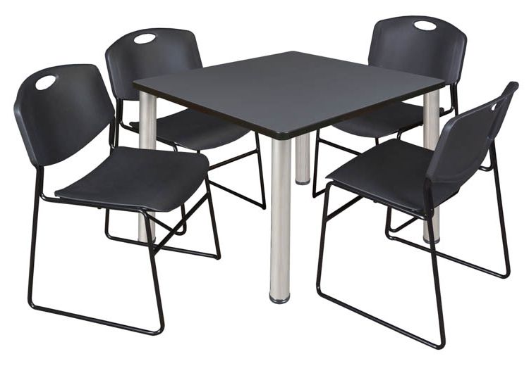 Most Popular Mode Square Breakroom Tables Pertaining To Buy Cheap 42″ Square Breakroom Table  Gray/ Chrome &  (View 12 of 20)