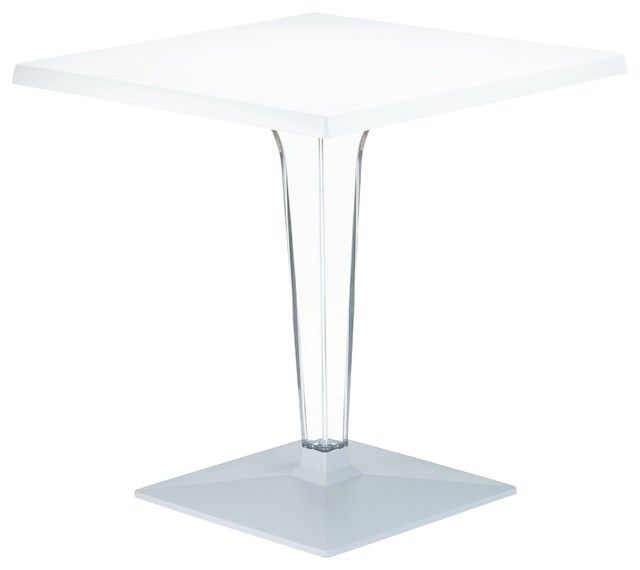 Most Recently Released Anzum 23.6'' Dining Tables With Compamia Ice Square Dining Table,  (View 1 of 20)