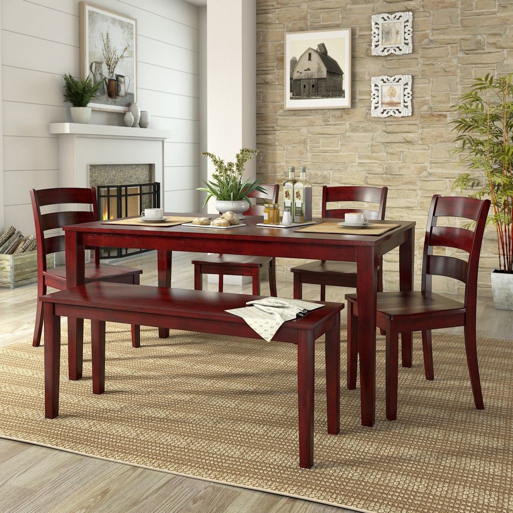 Most Recently Released Bekasi 63'' Dining Tables For Lexington 6 Piece Dining Set With 60" Dining Table, Bench (View 4 of 20)