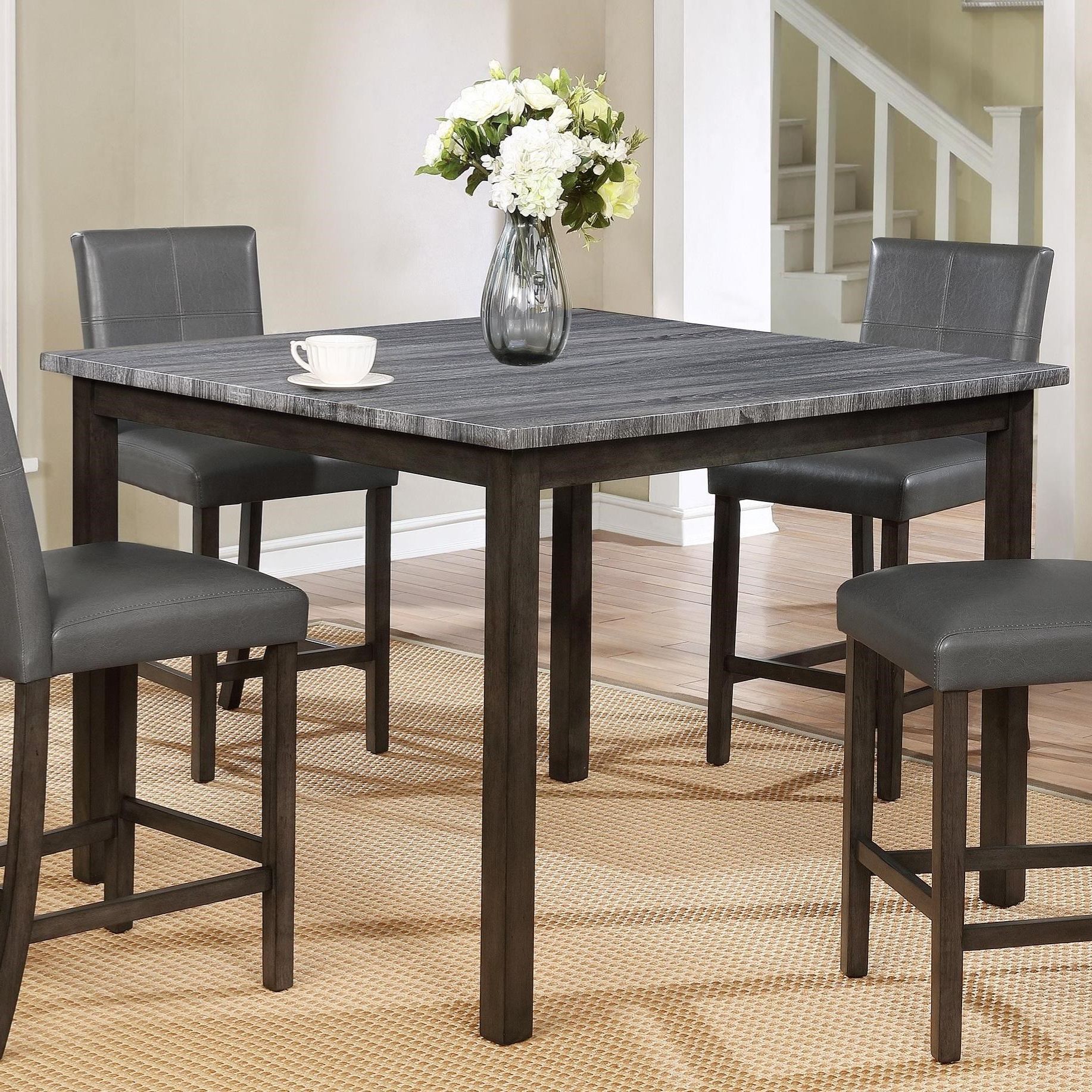 Most Recently Released Crown Mark Pompei Two Tone Counter Height Dining Table Regarding Mciver Counter Height Dining Tables (View 16 of 20)