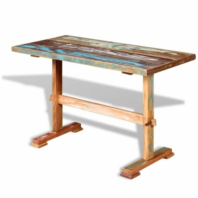 Most Recently Released Desiree 47.2'' Pedestal Dining Tables Intended For Pedestal Dining Table Solid Reclaimed Wood 47.2"x22.8"x30 (Gallery 1 of 20)