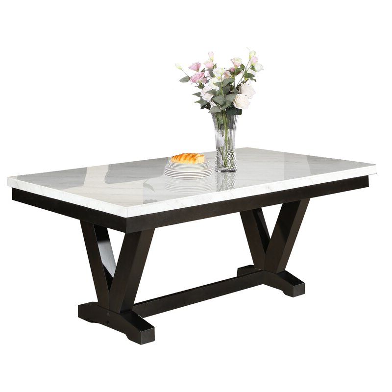 Most Up To Date Red Barrel Studio Cedric Marble Top Dining Table (View 10 of 20)