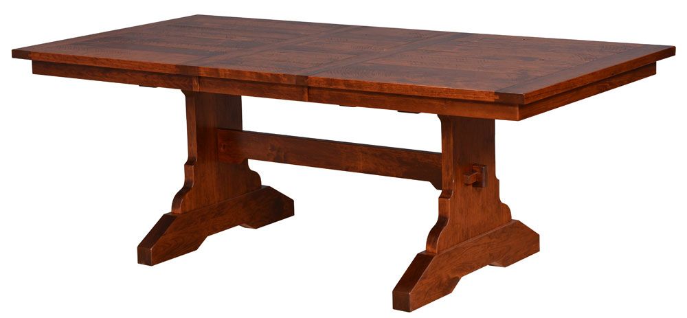 Most Up To Date Suburban Trestle Dining Table – Ohio Hardwood Furniture Intended For Haddington 42'' Trestle Dining Tables (View 12 of 20)
