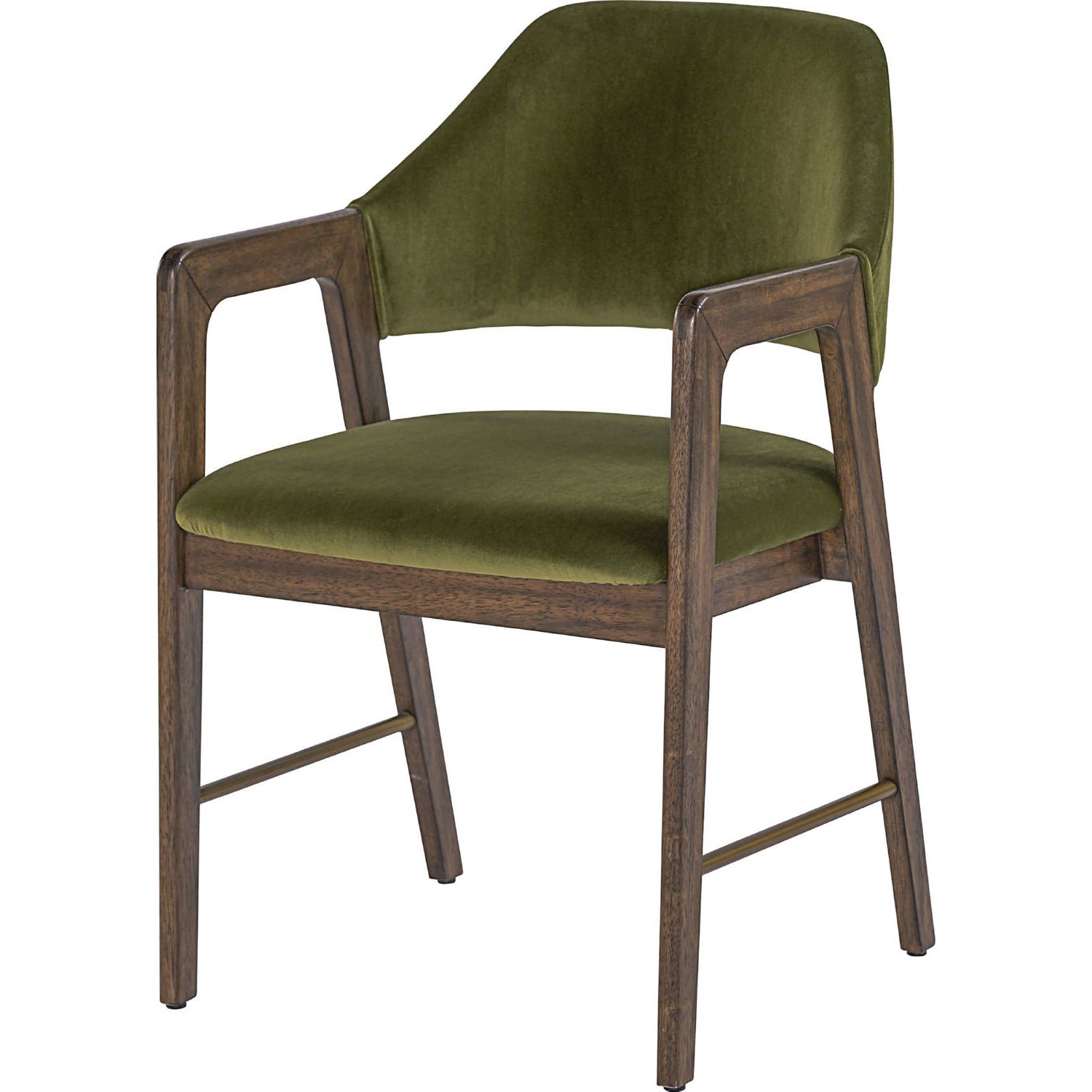 Most Up To Date Sunpan 104401 Milton Dining Chair In Olive Green Fabric & Wood Throughout Yaritza  (View 13 of 20)