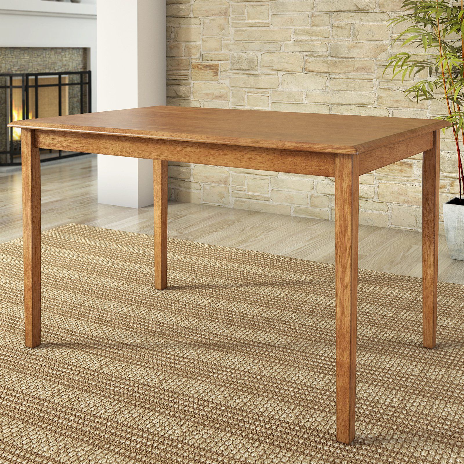 Nazan 46'' Dining Tables Intended For Latest Lexington 48" Wood Dining Table, Oak – Walmart (View 10 of 20)