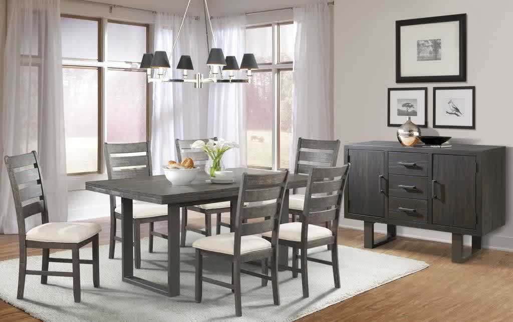 Newest Getz 37'' Dining Tables Throughout Elements Dsw100dt Sawyer Dining Table & 6 Chairs – Priceco (Gallery 20 of 20)