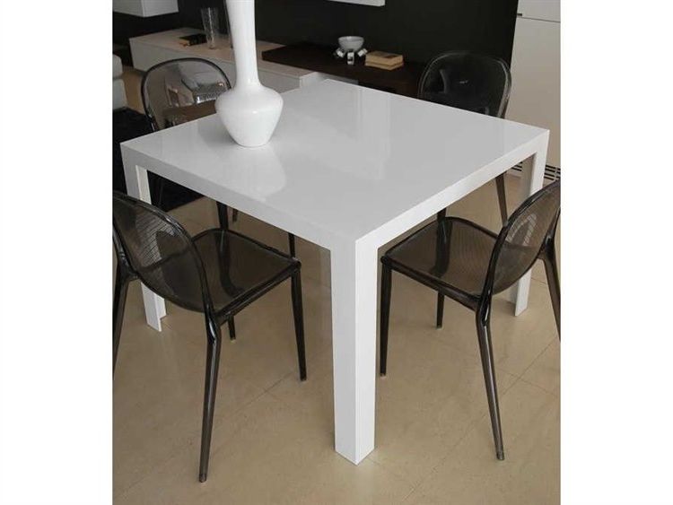 Newest Kartell Invisible Glossy White 39'' Wide Square Dining Within Gorla 39'' Dining Tables (View 2 of 20)