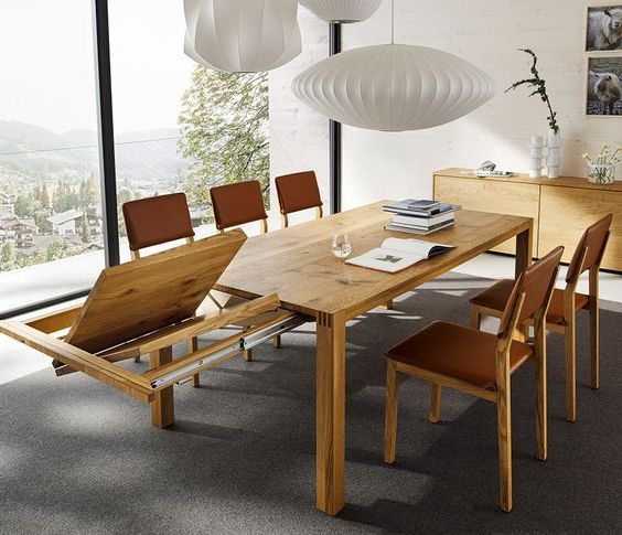 Newest Keown 43'' Solid Wood Dining Tables With Luxury Solid Wood Extending Dining Table Shown In Oak In (View 1 of 20)
