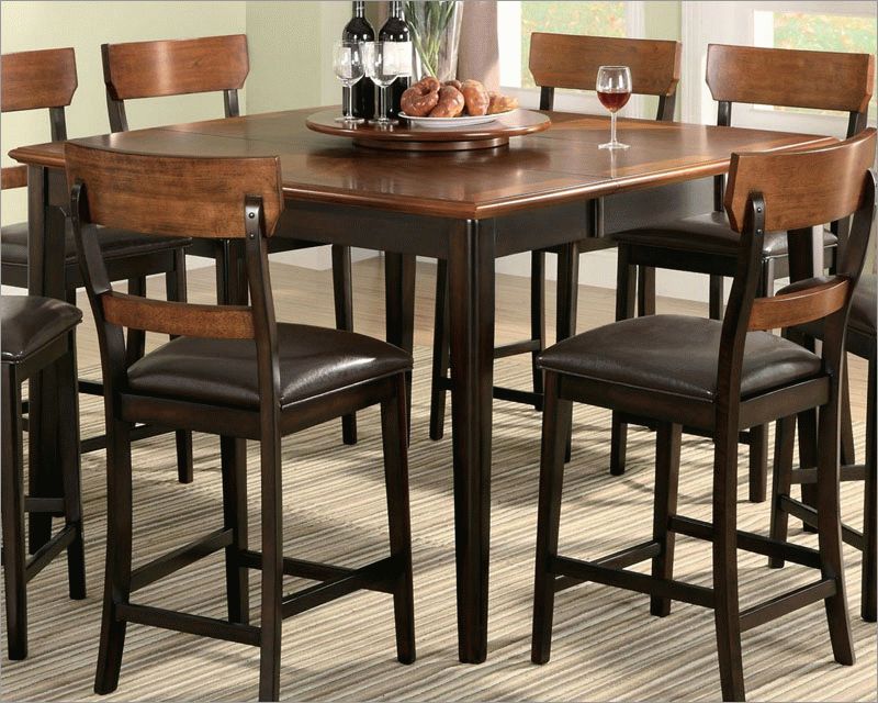 Newest Overstreet Bar Height Dining Tables Throughout Coaster Counter Height Dining Table Franklin Co  (View 8 of 20)