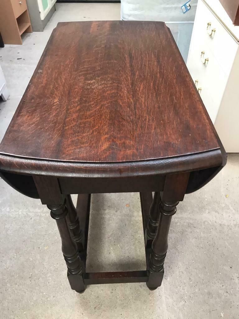 Oak Drop Leaf Dining Table Free Delivery Plymouth Area Throughout Latest Adams Drop Leaf Trestle Dining Tables (View 4 of 20)