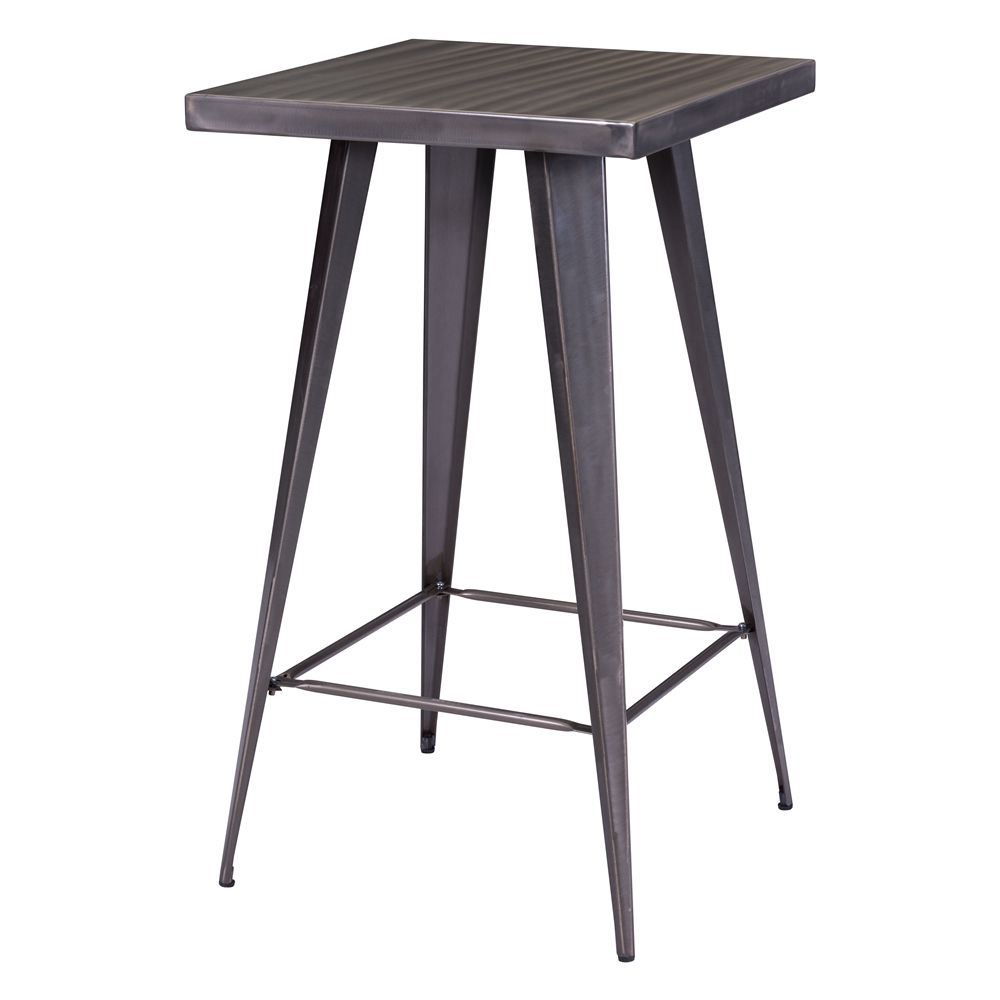 Olympia Bar Table Gunmetal Intended For Most Current Bentham 47" L Round Stone Breakroom Tables (View 13 of 20)