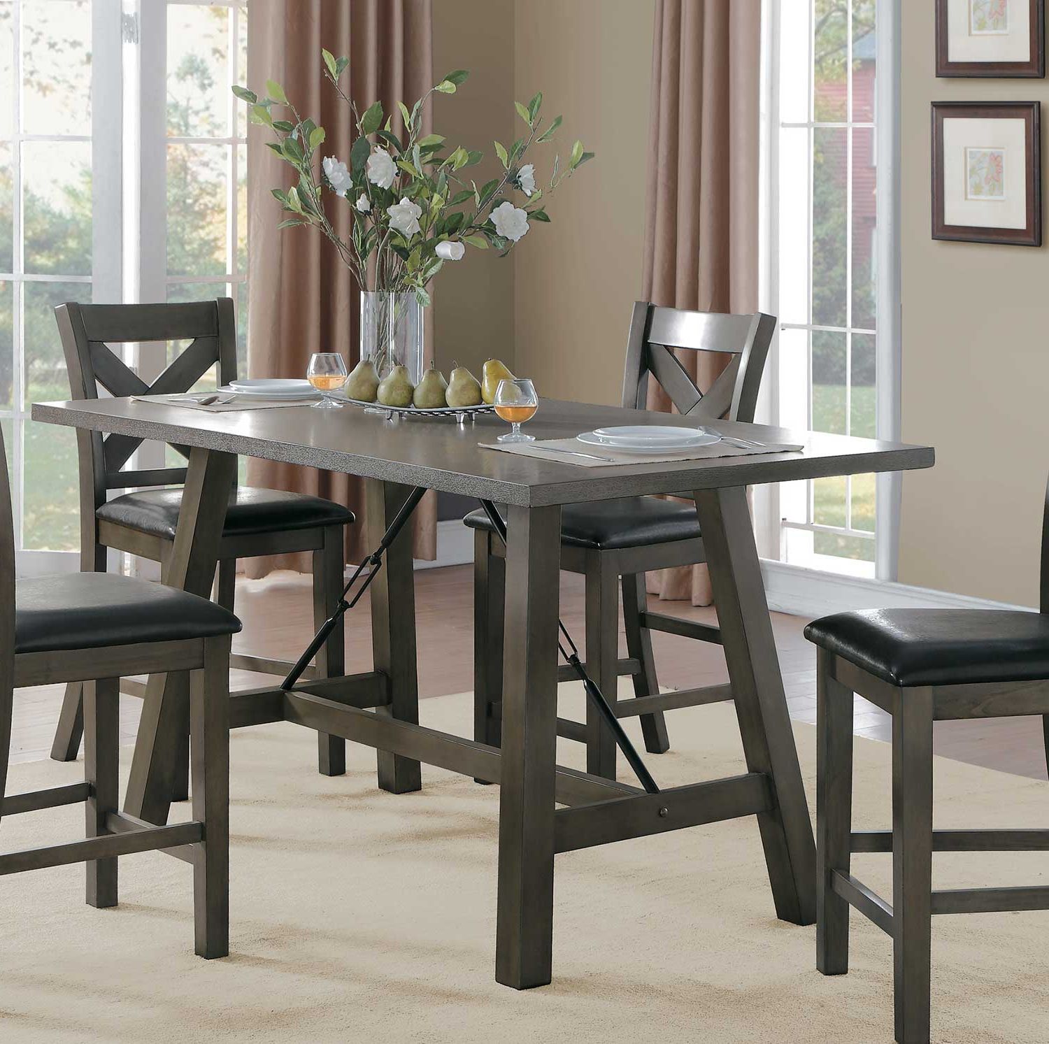 Overstreet Bar Height Dining Tables With Regard To Widely Used Homelegance Seaford Rectangular Counter Height Dining (View 11 of 20)