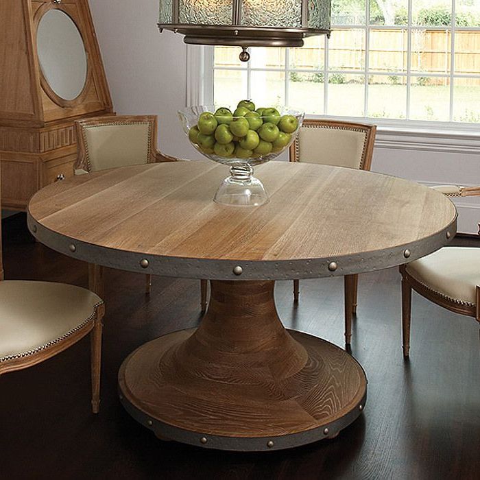 Plank Dining Room Table – Round. Like This Idea For A Intended For Latest Conerly 27.6'' Dining Tables (Gallery 19 of 20)