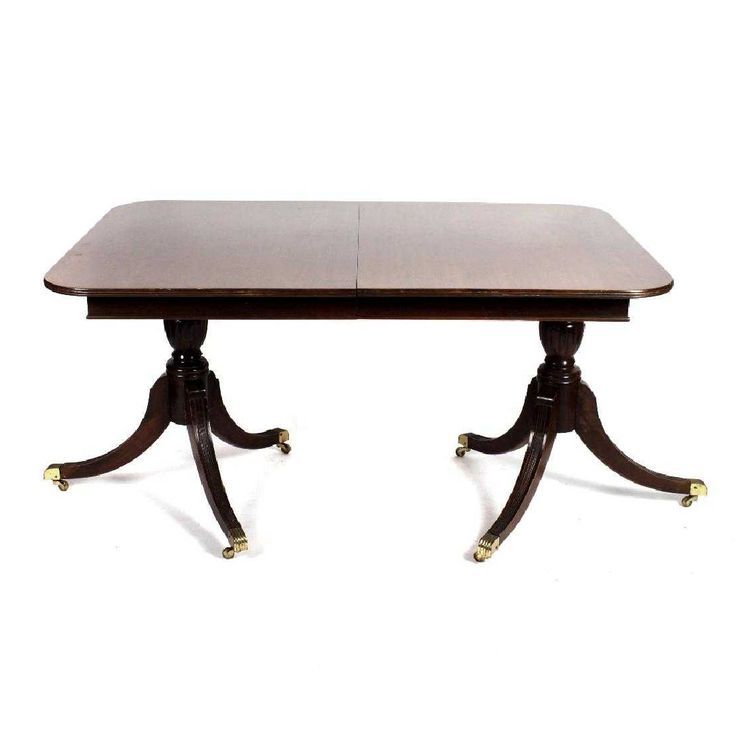 Popular Kohut 47'' Pedestal Dining Tables Throughout An Early 19th Century Twin Pedestal Dining Table (View 8 of 20)