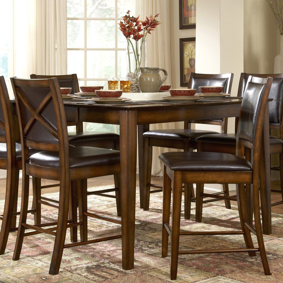 Preferred 49'' Dining Tables Pertaining To Verona Counter Height Table – Distressed Amber (View 13 of 20)