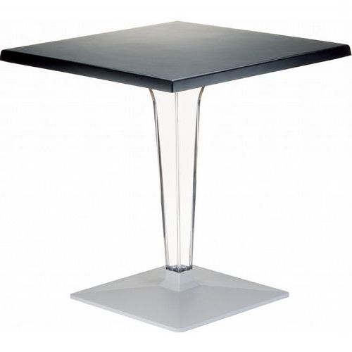 Preferred Adsila 24'' Dining Tables Within Ice Square Dining Table Black Top 24 Inch. Isp550 Bla (Gallery 19 of 20)