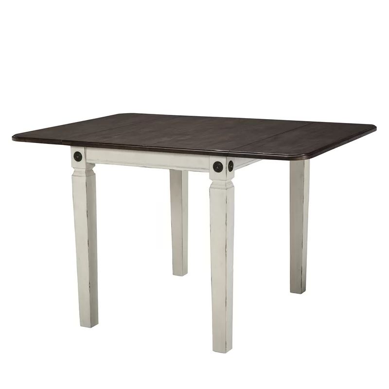 Preferred Rousseau Drop Leaf Rubber Solid Wood Dining Table (View 15 of 20)