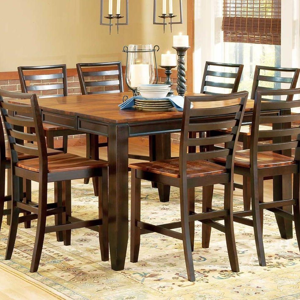 Preferred Steve Silver Abaco 54" Square Solid Acacia Wood Top With Regard To Dankrad Bar Height Dining Tables (View 7 of 20)