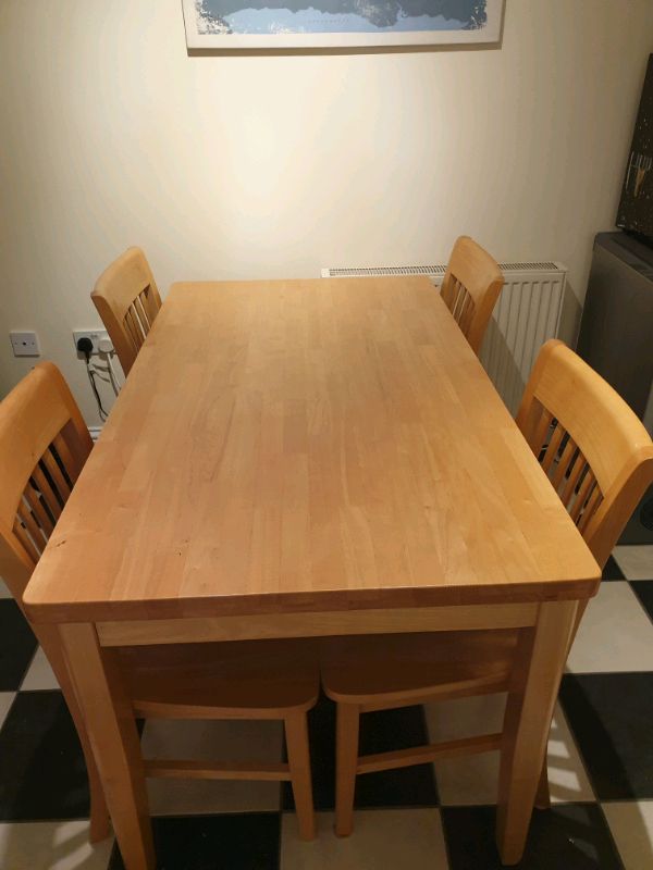 Reagan Pine Solid Wood Dining Tables With Latest Barker & Stonehouse Solid Pine Dining Table & 6 Chairs (View 12 of 20)