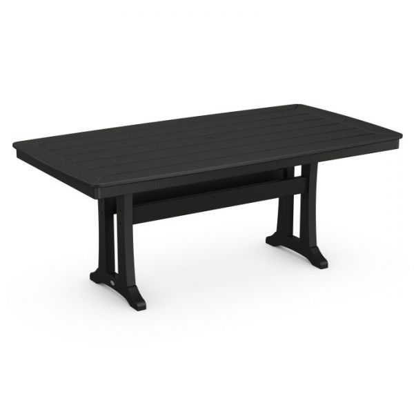 Recent Alexxes 38'' Trestle Dining Tables For Polywood Nautical Trestle 38" X 73" Dining Table (View 16 of 20)