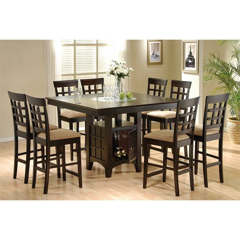 Recent Coaster Hyde Counter Height Square Dining Table With With Andrelle Bar Height Pedestal Dining Tables (View 7 of 20)