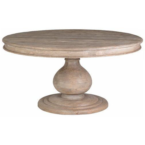 Round Pedestal Dining With 2019 Finkelstein Pine Solid Wood Pedestal Dining Tables (Gallery 20 of 21)