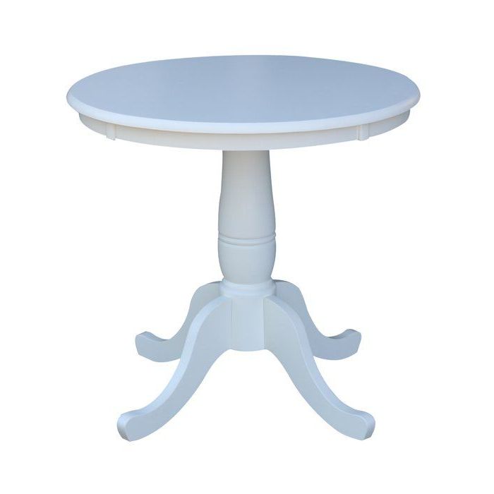 Round Wood Pertaining To Latest Rubberwood Solid Wood Pedestal Dining Tables (View 1 of 20)