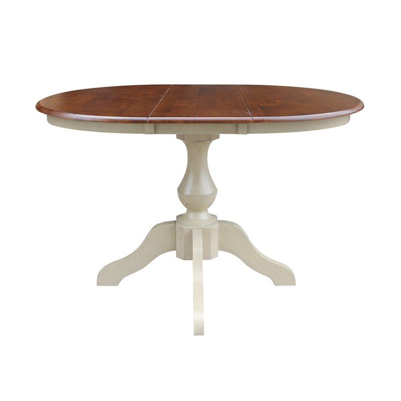 Rubberwood Solid Wood Pedestal Dining Tables Regarding Fashionable Clippercover Extendable Solid Wood Rubberwood Dining Table (View 8 of 20)