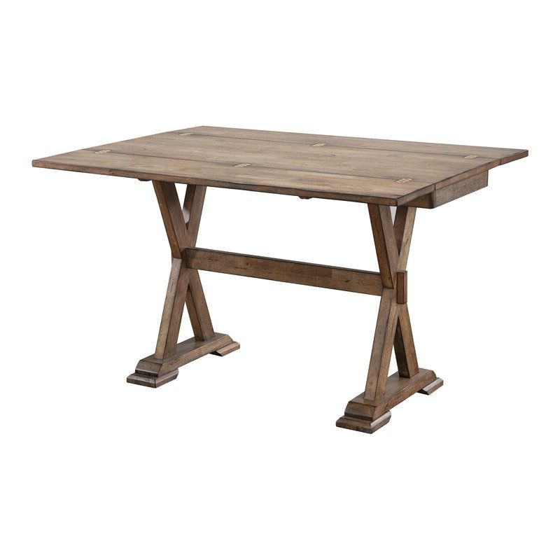 Rubberwood Solid Wood Pedestal Dining Tables Throughout Best And Newest August Grove® Edenboro Extendable Drop Leaf Rubberwood (View 11 of 20)