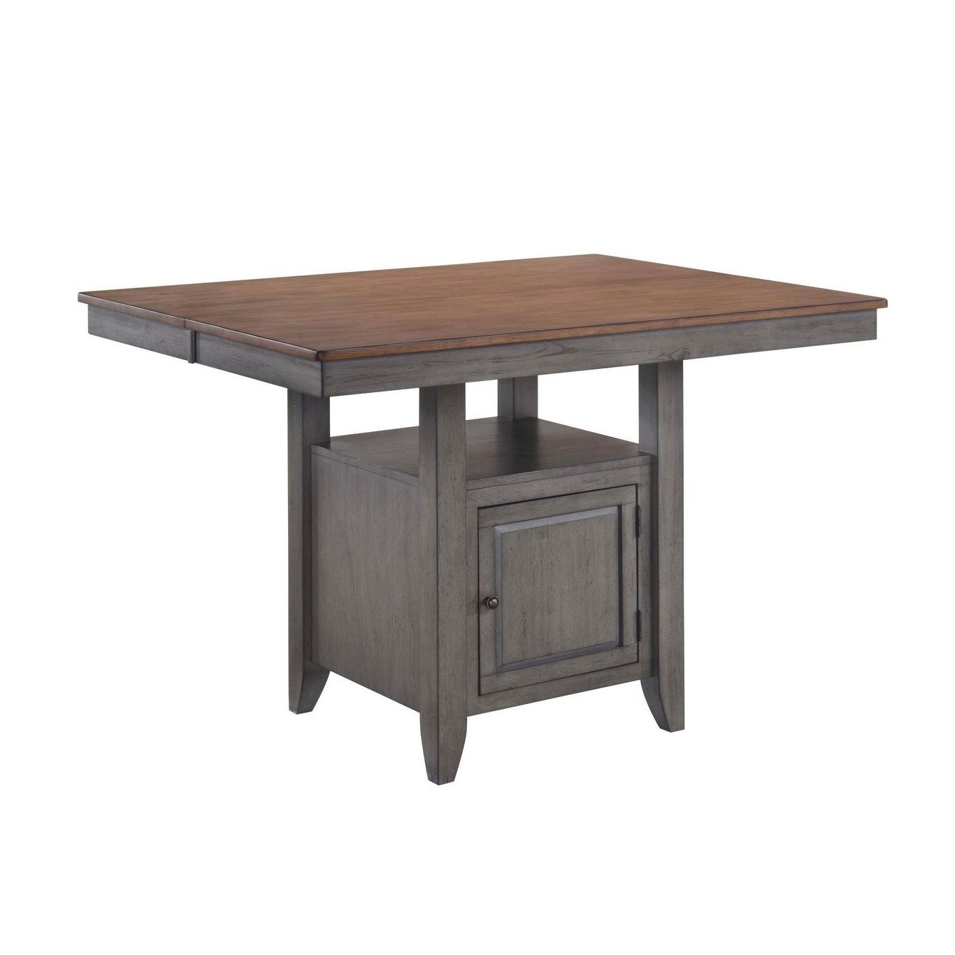 Saint Pete Storm Grey And Maple Rectangular Gathering Inside Popular Drake Maple Solid Wood Dining Tables (View 1 of 20)