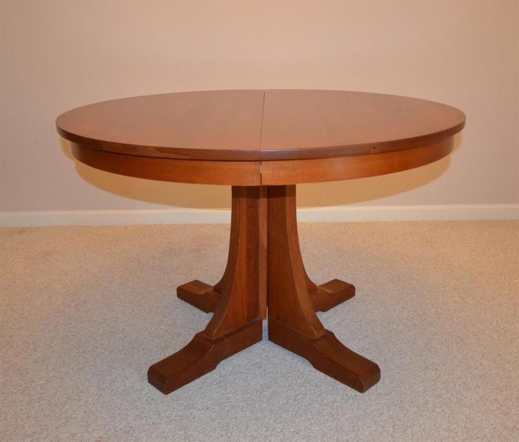 Sold Price: Stickley Co Round Pedestal Dining Table Within Most Popular Canalou 46'' Pedestal Dining Tables (View 7 of 20)