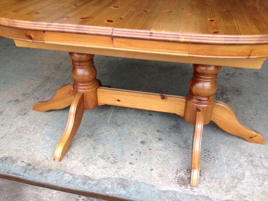 Solid Pine Extending Dining Table + 6 Chairs ~~ May In Fashionable Febe Pine Solid Wood Dining Tables (View 14 of 20)