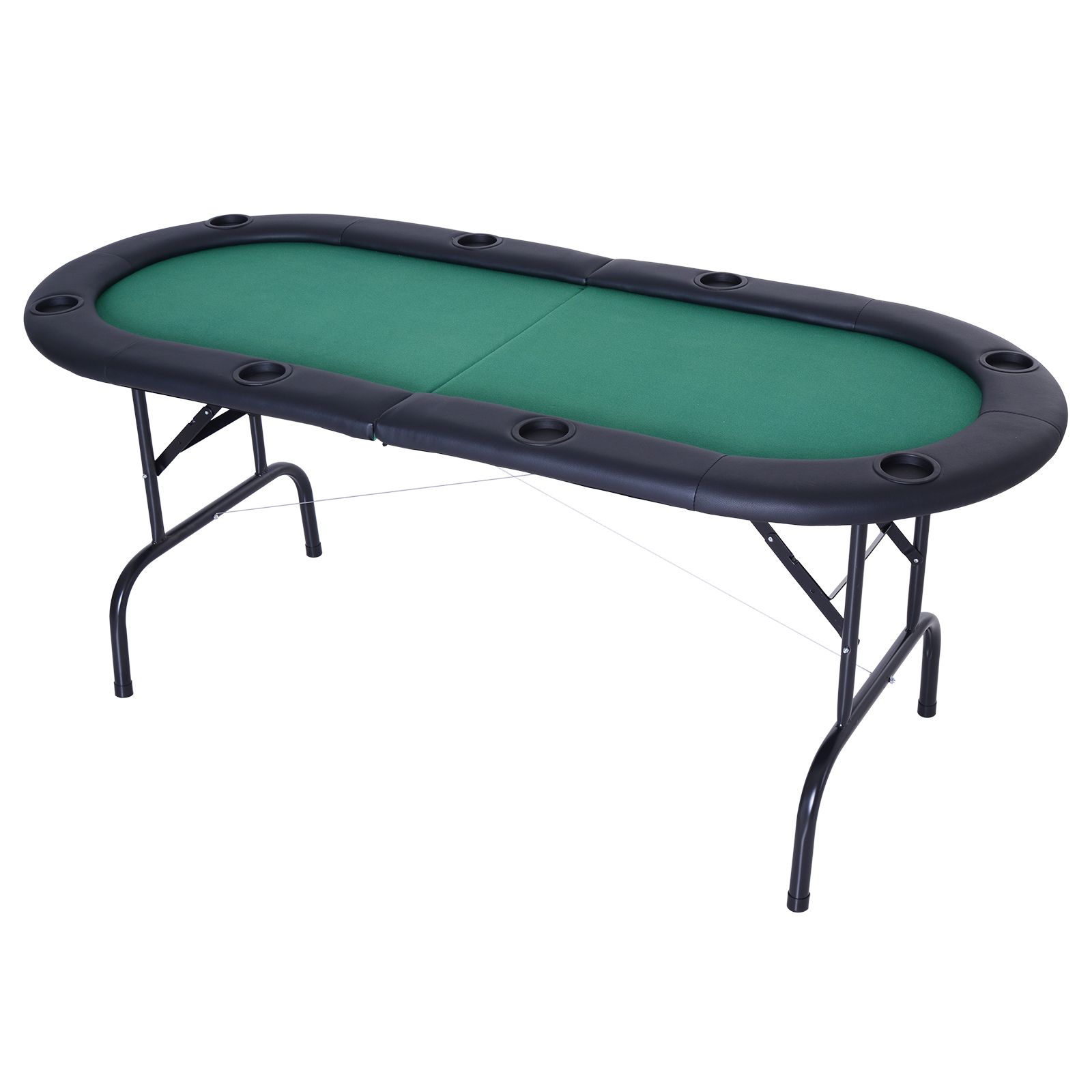 Soozier 72" 8 Player Octagon Poker Table Set With 8 Steel Pertaining To Preferred 48" 6 – Player Poker Tables (View 12 of 20)