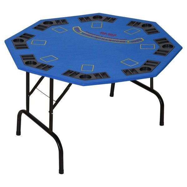 Soozier Homcom 47" 8 Player Folding Octagon Poker Table For Famous 48" 6 – Player Poker Tables (Gallery 17 of 20)
