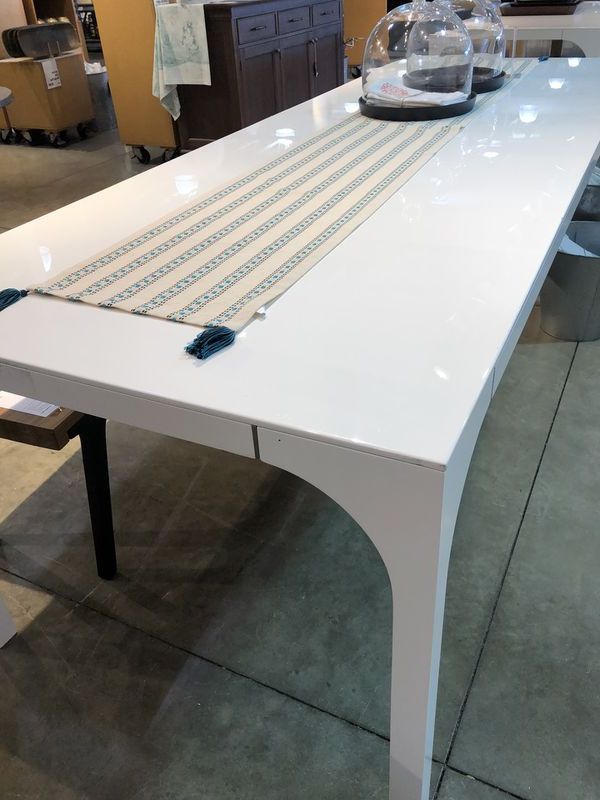 Trendy Cb2 Aqua Virgo Large White Dining Table For Sale In Pertaining To Neves 43'' Dining Tables (View 17 of 20)