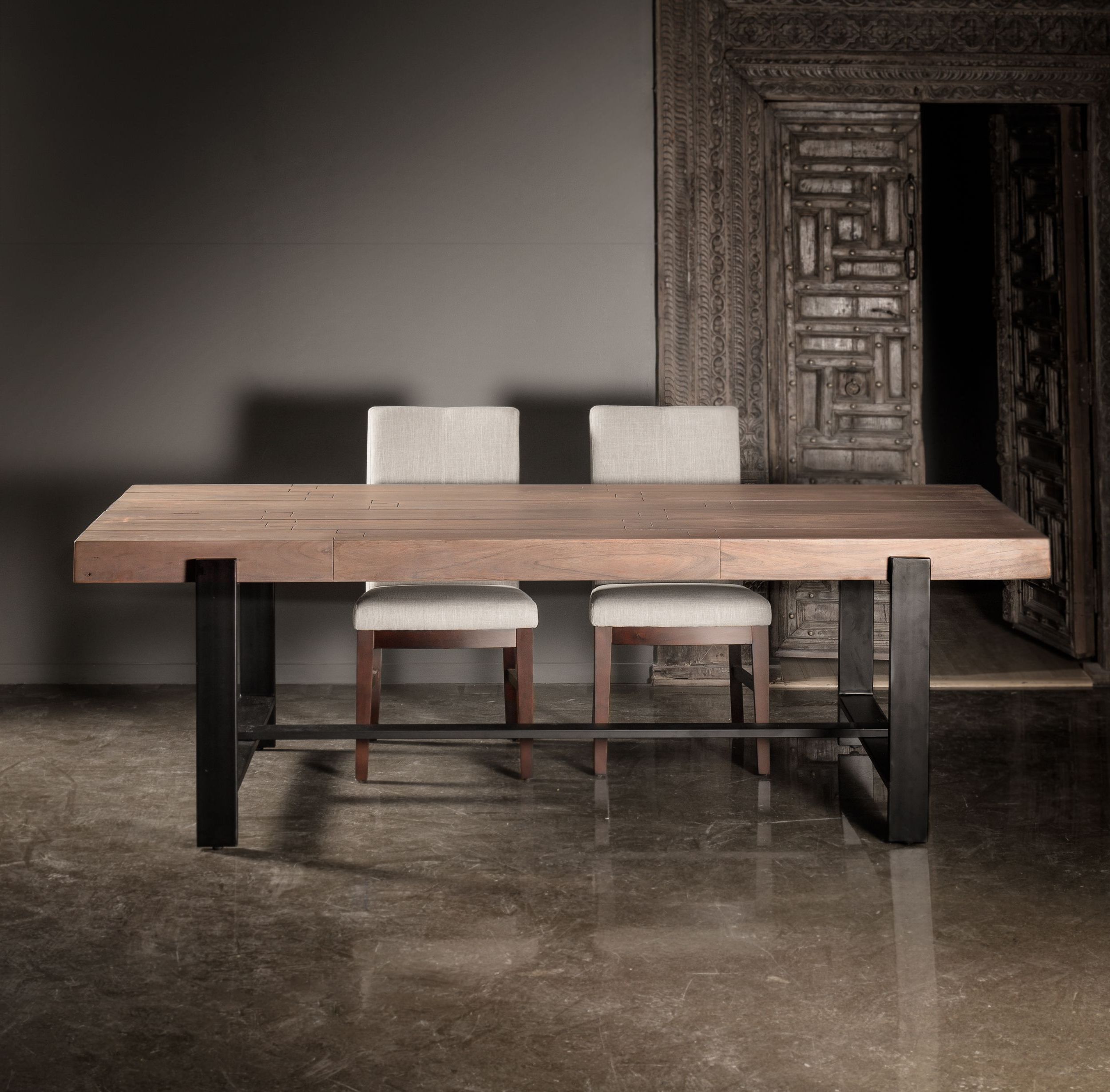 Trendy Eleni 35'' Dining Tables Regarding Each Beam Used To Create This Durable Dining Table (View 7 of 20)