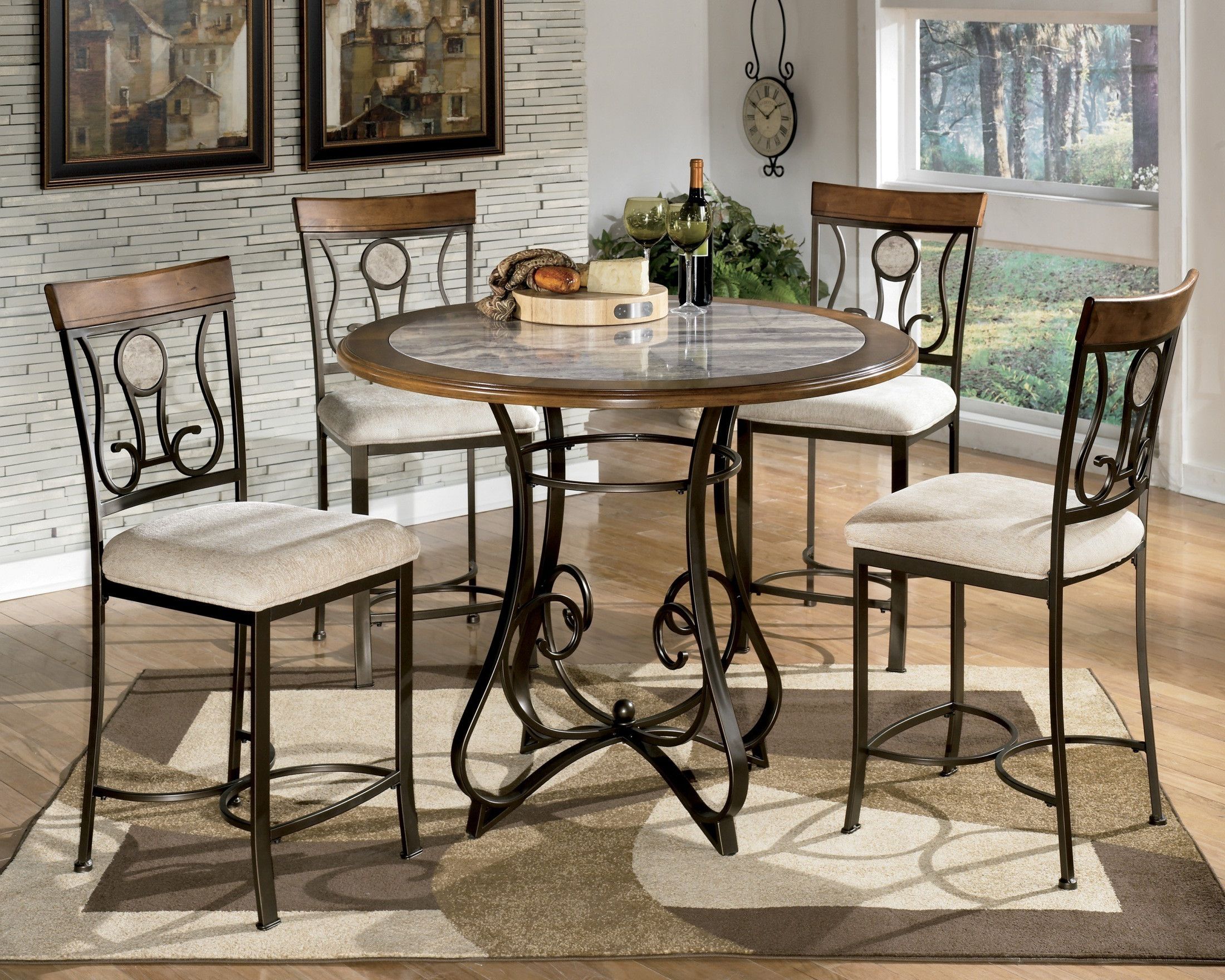 Trendy Hearne Counter Height Dining Tables Within Hopstand Round Counter Height Dining Table, D314 13t B (View 11 of 20)