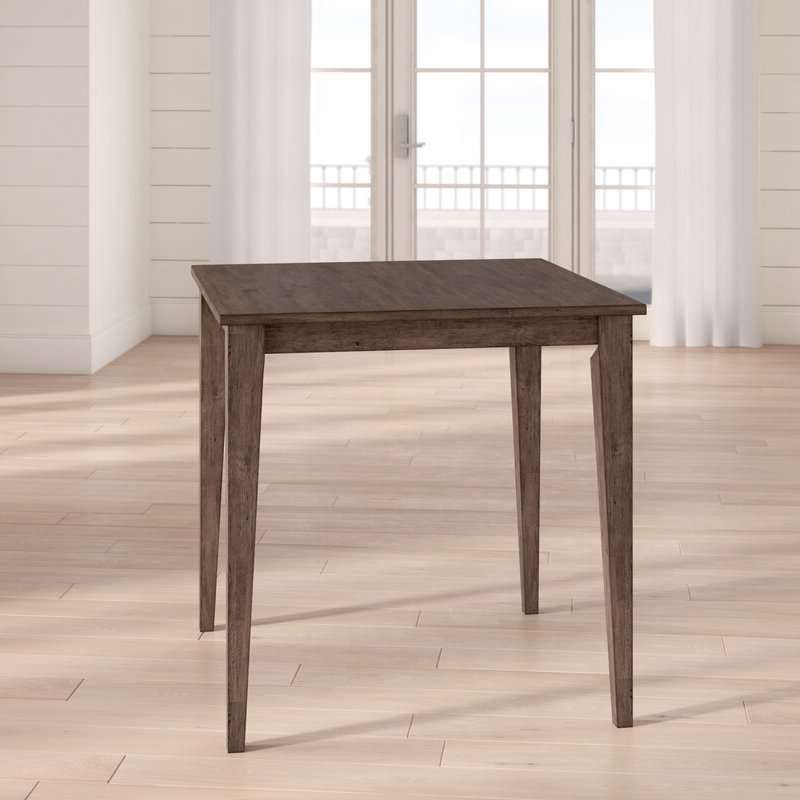 Trendy Wes Counter Height Rubberwood Solid Wood Dining Tables Intended For Review ﻿rutledge Square Tall Counter Height Rubber Solid (Gallery 20 of 36)