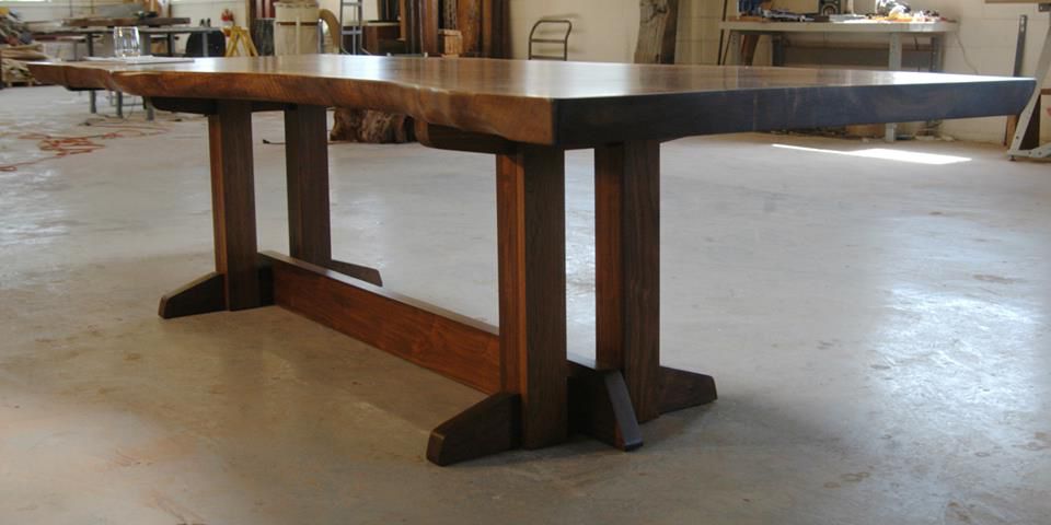 Trestle Dining Table, Black Walnut (View 4 of 20)