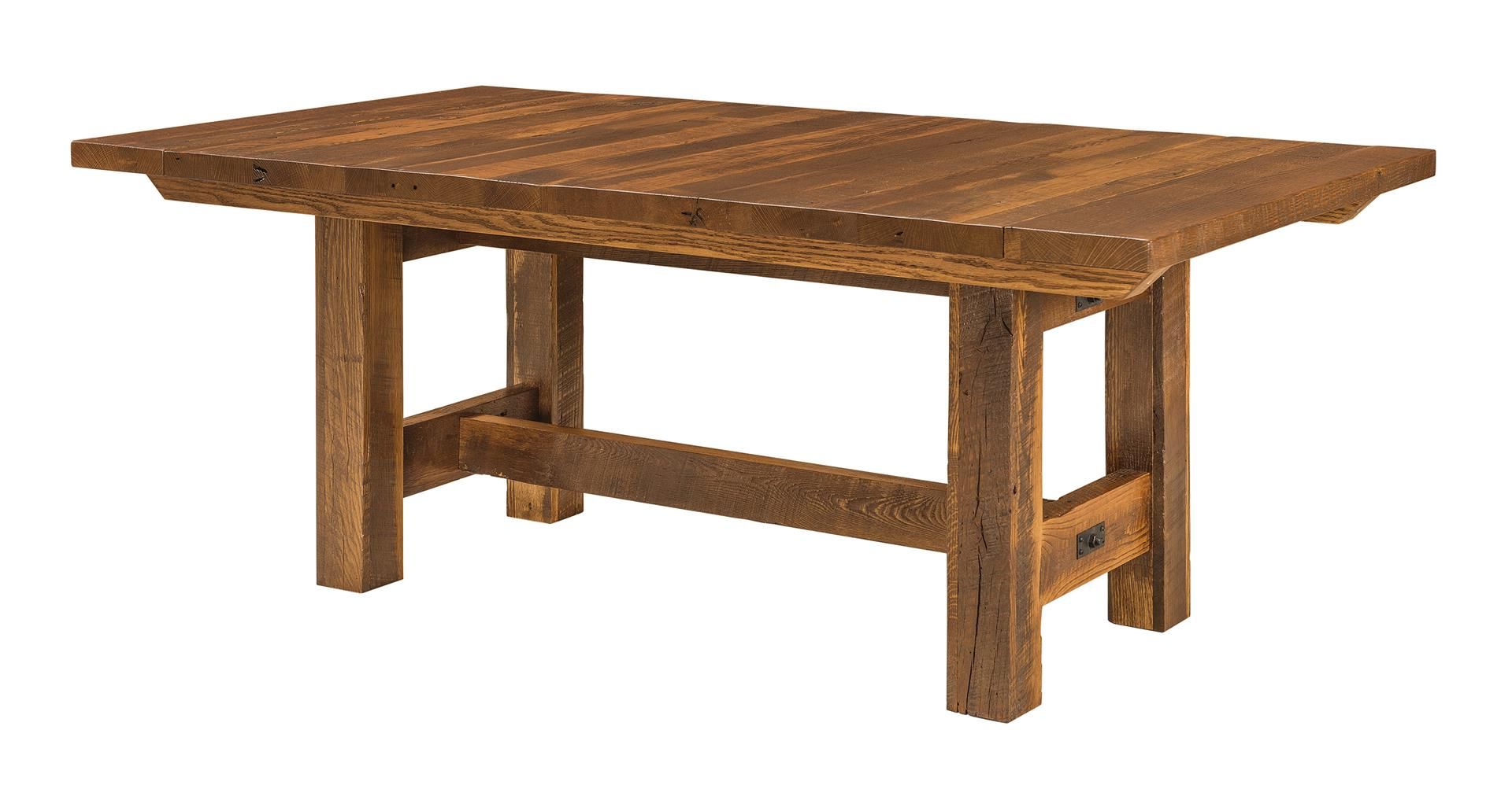 Trestle Dining Tables Throughout Trendy Lynchburg Reclaimed Barn Wood Trestle Dining Table (View 17 of 20)