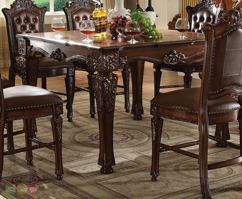 Vendome Formal 54" Square Counter Height Dining Table In With Regard To Newest Shoaib Counter Height Dining Tables (View 15 of 20)