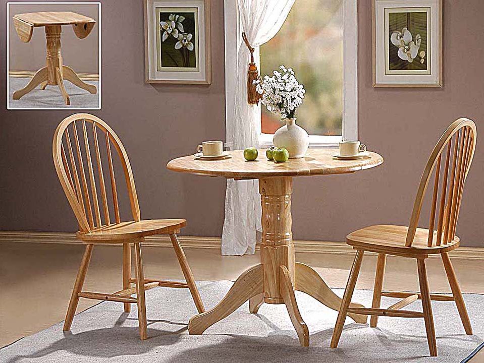 Villani Drop Leaf Rubberwood Solid Wood Pedestal Dining Tables Throughout 2020 Natural Finish Extending Extendable Dining Table And Chair (View 13 of 20)