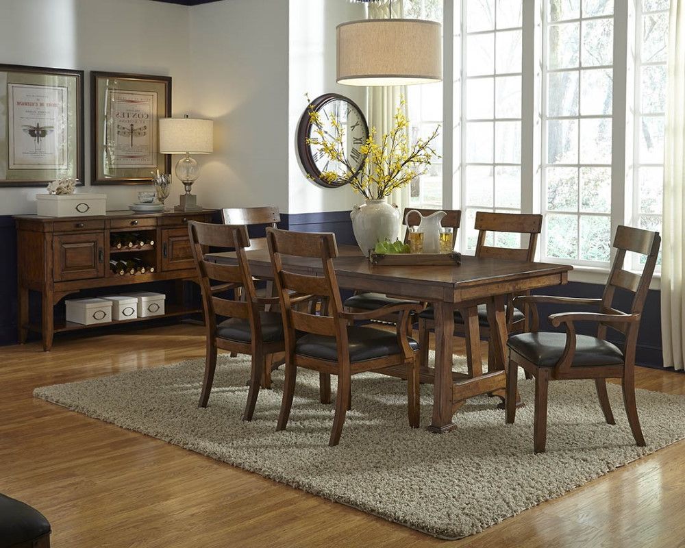 Well Known A America – Ozark 92" Trestle Table With 20" Butterfly Pertaining To Warnock Butterfly Leaf Trestle Dining Tables (View 17 of 20)